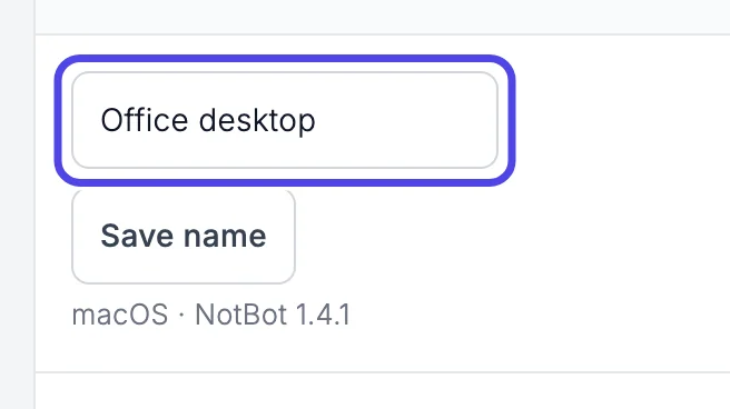The row for Office desktop with the white name box circled.